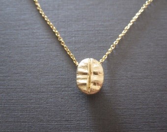 Gold Coffee Bean Necklace