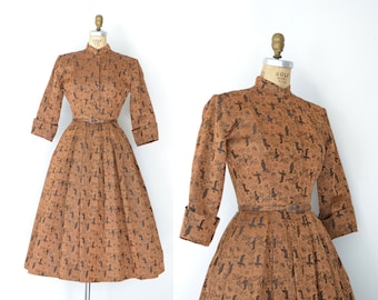 1950s Ceil Chapman Dress / 50s New Look Silk Brocade Dress