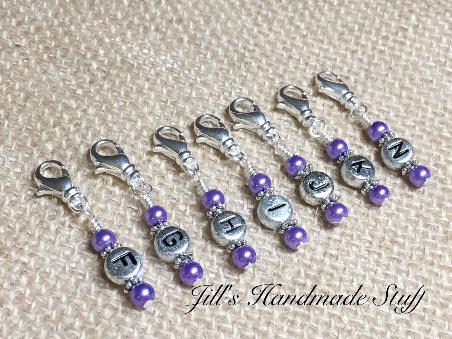 Crochet Hook Letter Stitch Markers Work in Progress Stitch