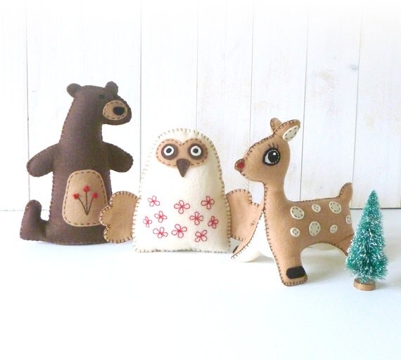 Woodland Stuffed Animal PATTERNS // Sew by by