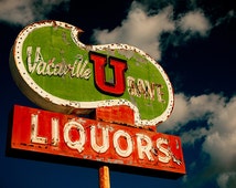 Vacaville U Save Liquors - Old Neon Sign - Liquor Sign - Home Bar ...