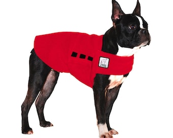 BOSTON TERRIER Tummy Warmer, Fleece Dog Coat, Dog Sweater, Dog Clothing