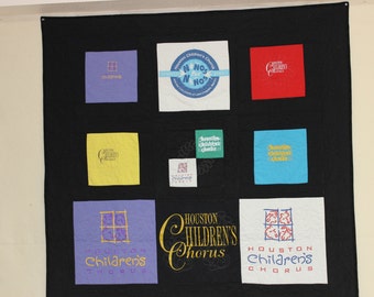 T-shirt Quilt With 15 blocks
