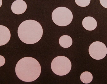 Michael Miller Fabric, Lolli Dot, Cocoa, CX3295, Polka Dots, Brown and Pink, Modern, Geometric