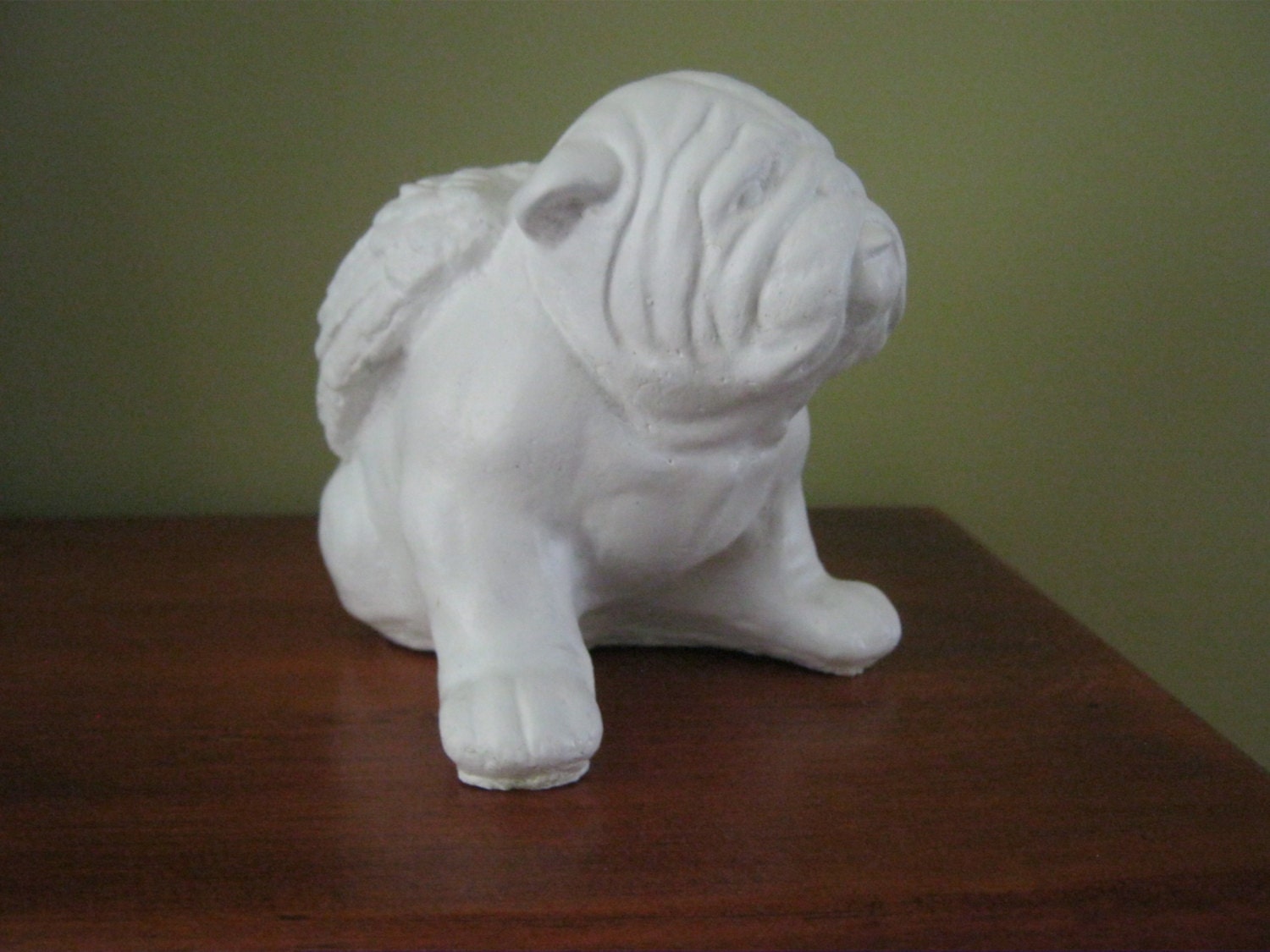 large concrete bulldog statue