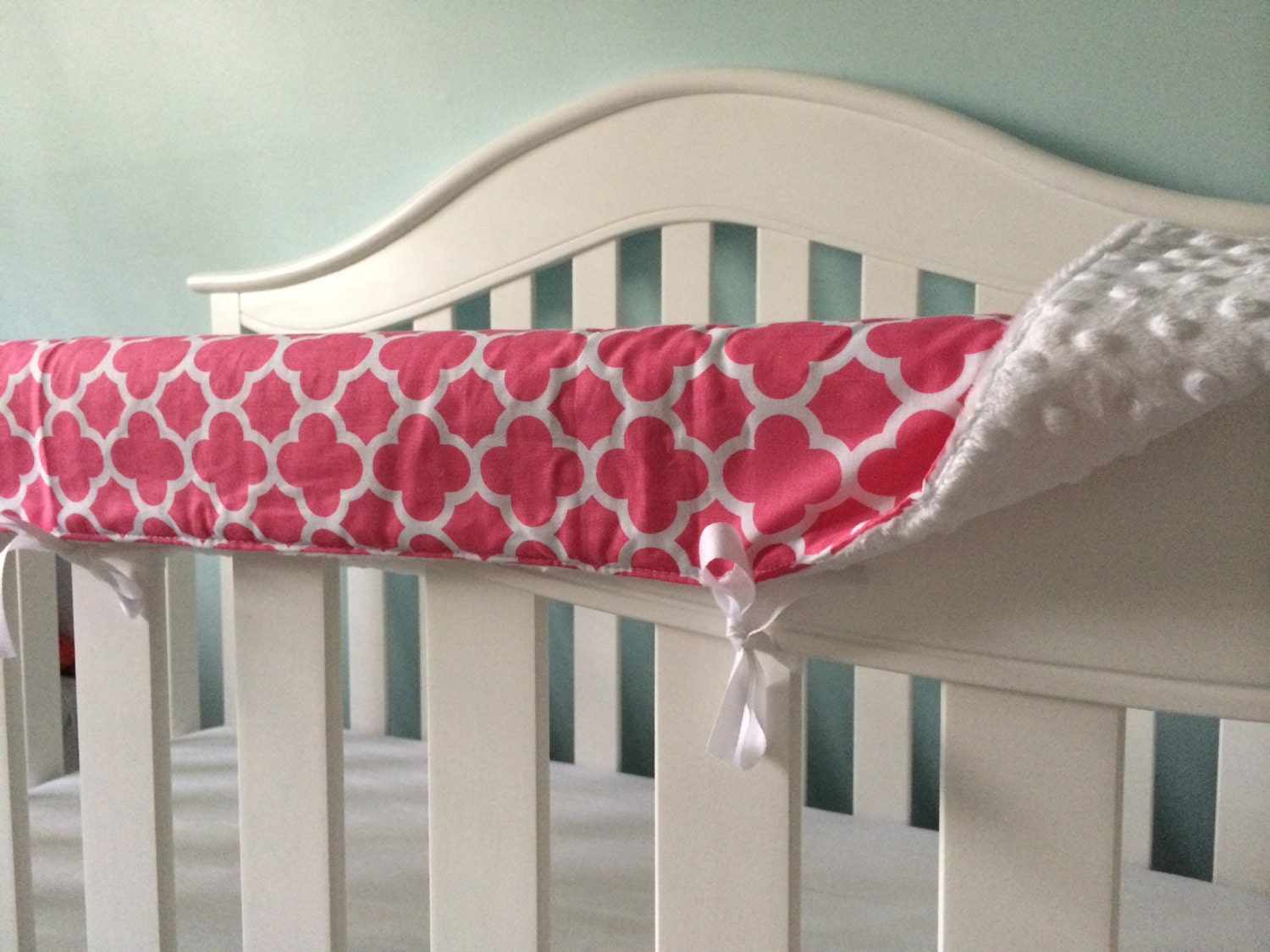 MORE COLORS Crib Teething Rail Padded Front Cover