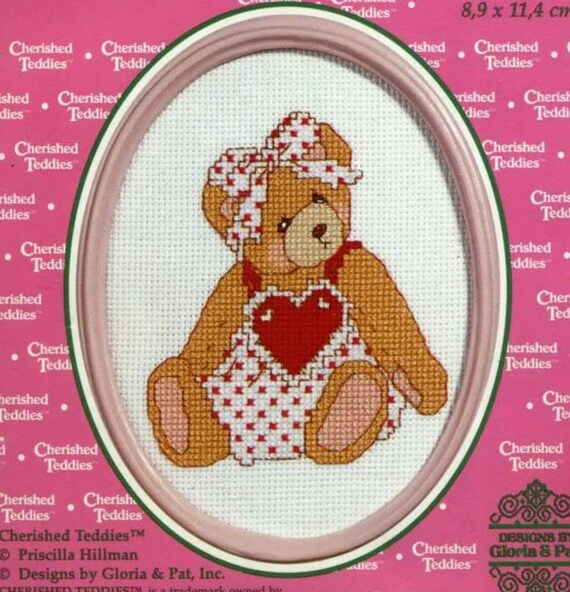 Counted Cross Stitch Kit Cherished Teddies By Priscilla