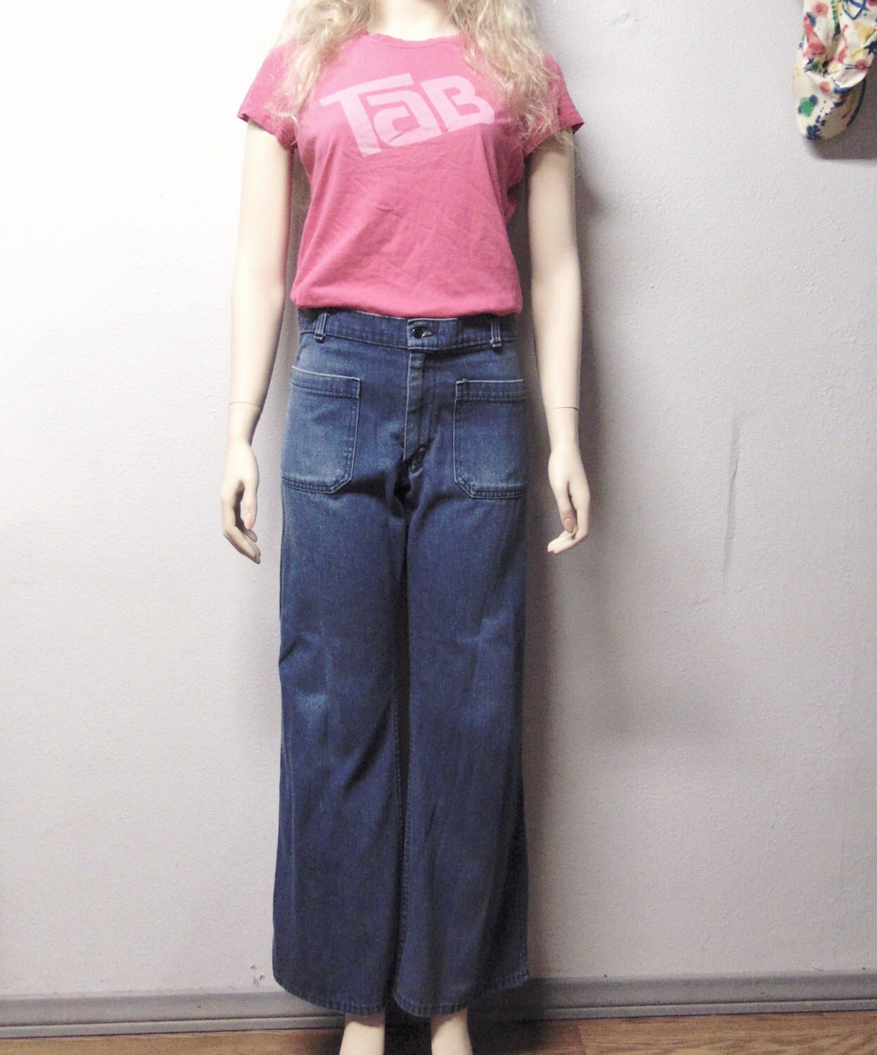 Vintage 70's Military US Navy Bell Bottoms Jeans Sailor