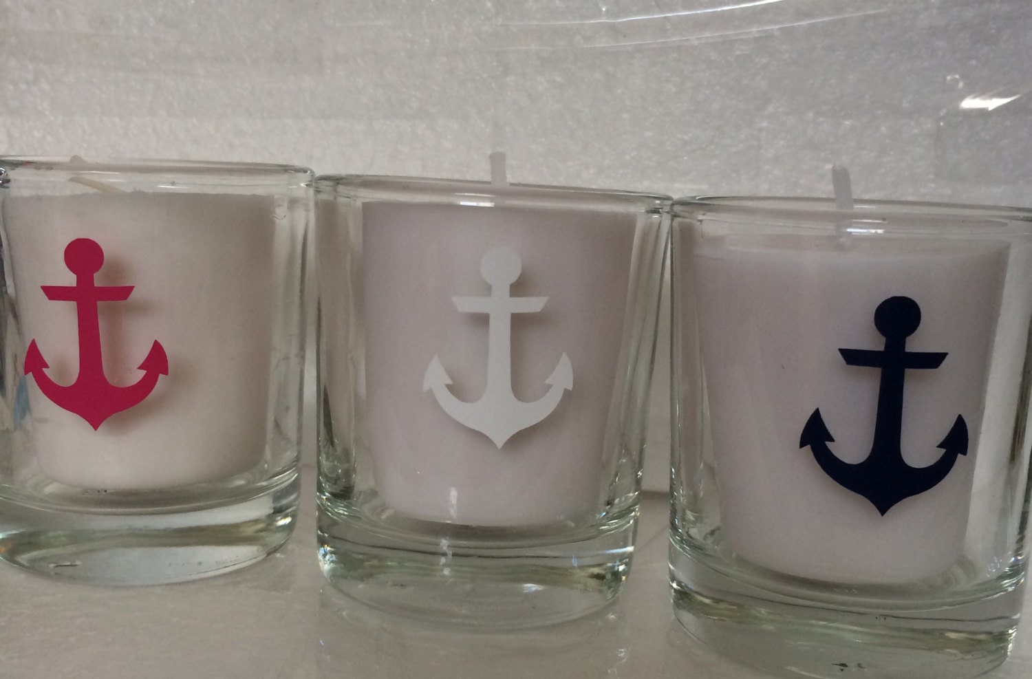 Nautical Wedding anchor Votive Candle holders.