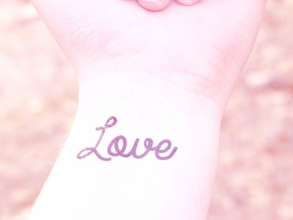 Love Tattoo Temporary Tattoo script cursive by SymbolicImports