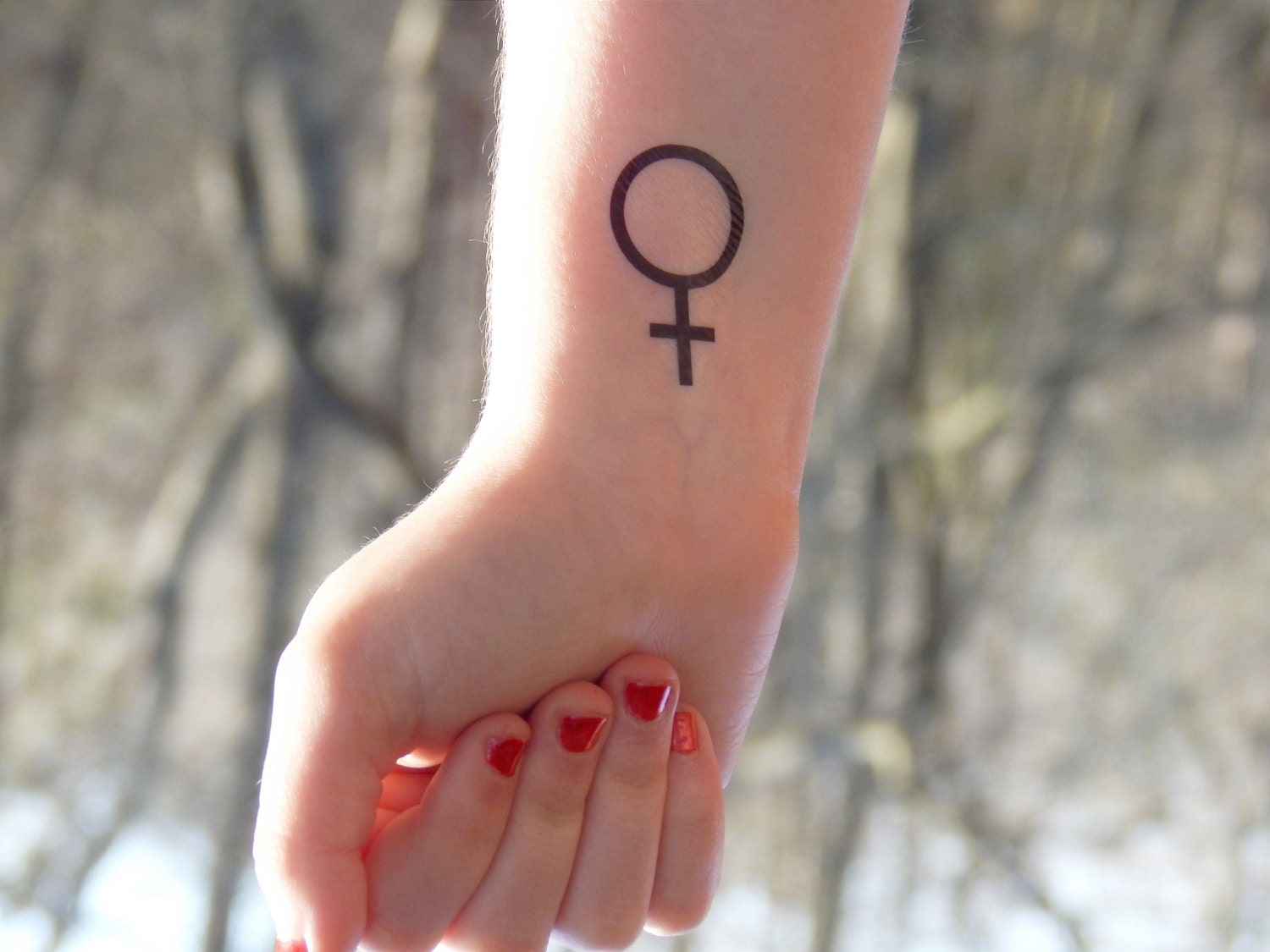 Temporary Tattoo Gender Symbol Female Gender Sign Female