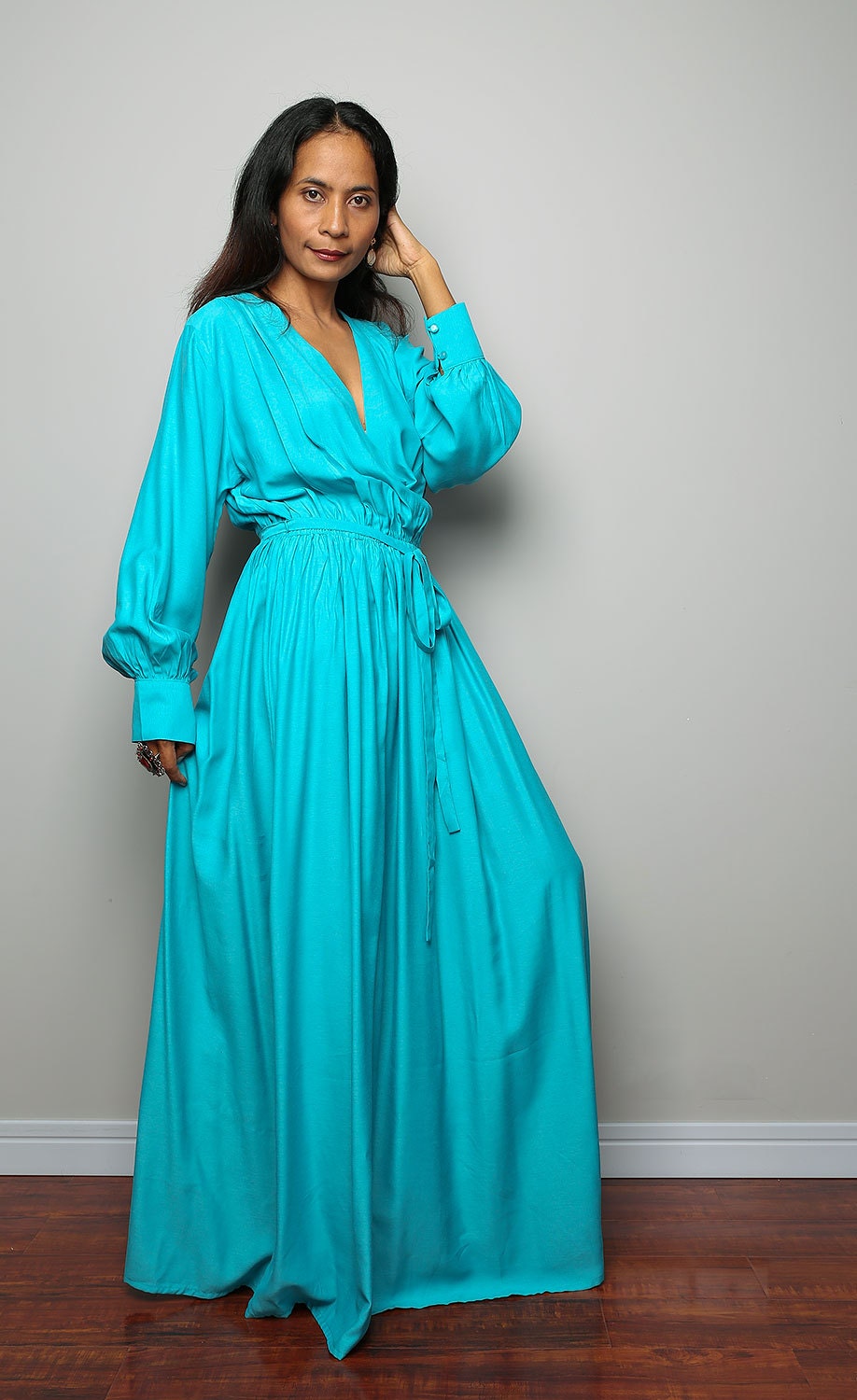 dark aqua dress