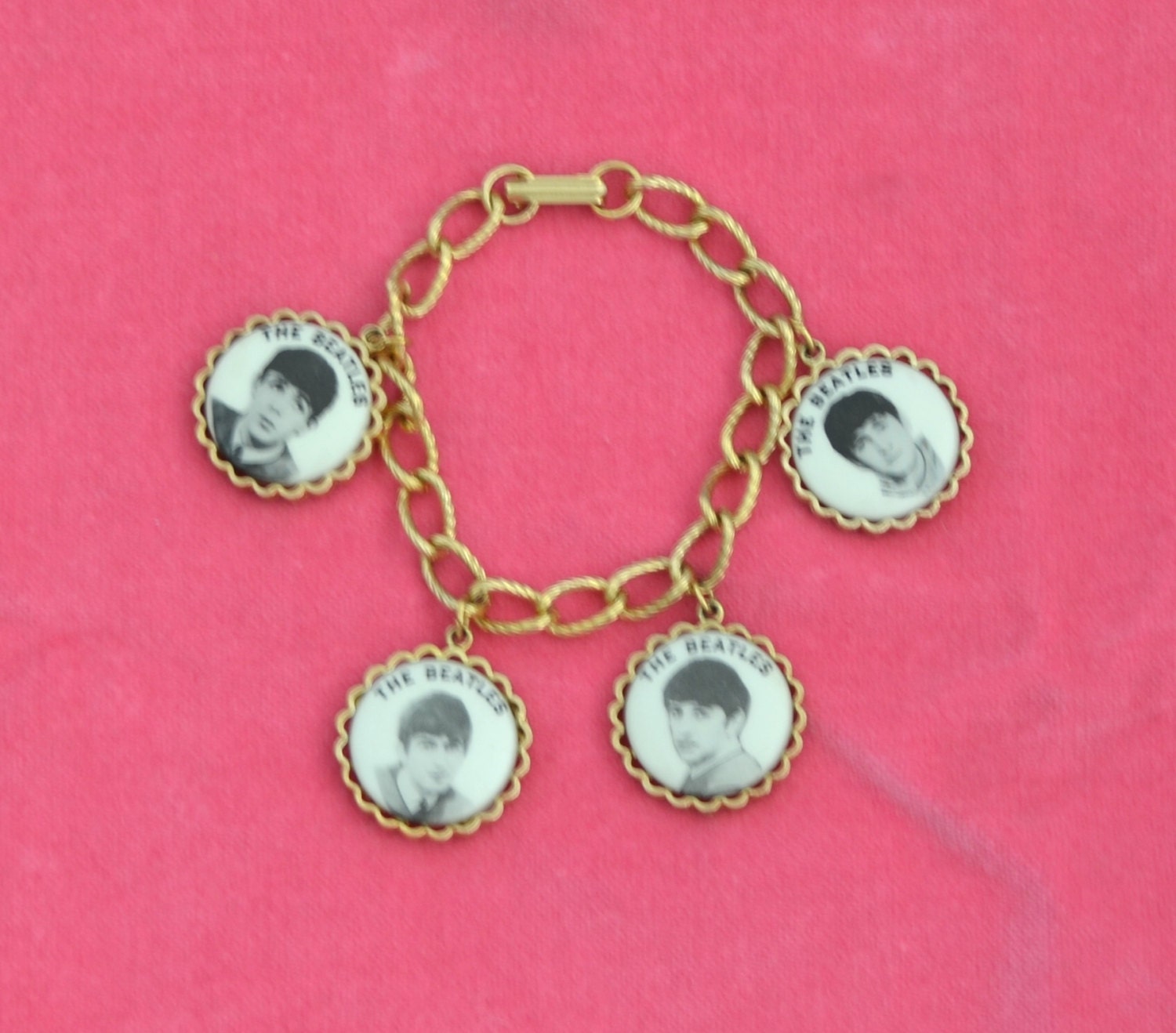 Vintage 1964 Beatles Charm Bracelet Nems by DelectablyVintage