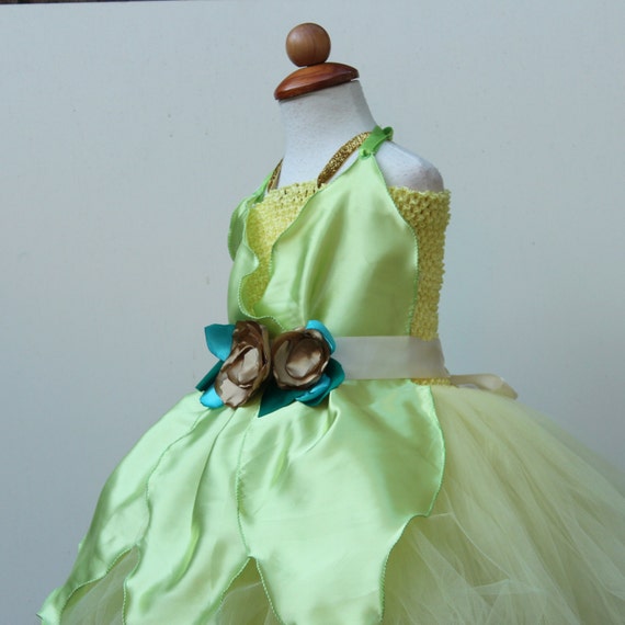 Tiana Disney Princess Costume Tutu Dress Light Green