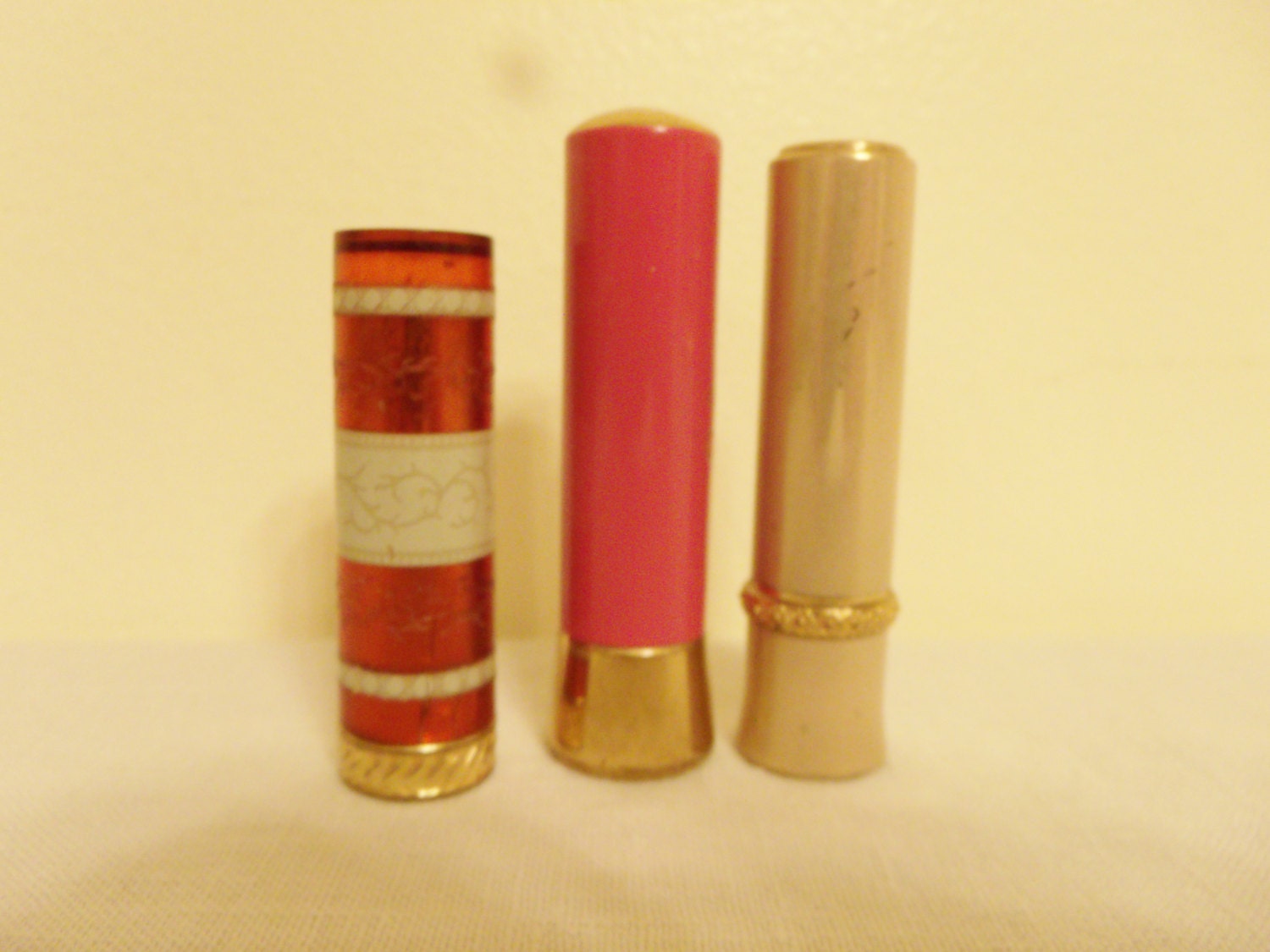 Vintage Lipstick Containers Collectible by ChellesTreasure on Etsy