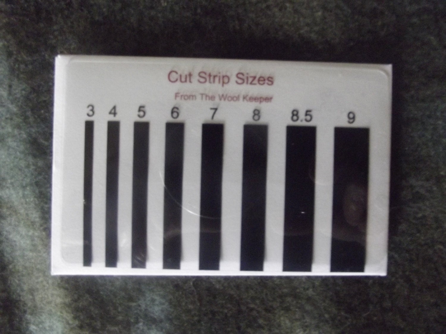 Rug Hooking Wool Cut Strip Sizer Identify The Size of Cut Wool