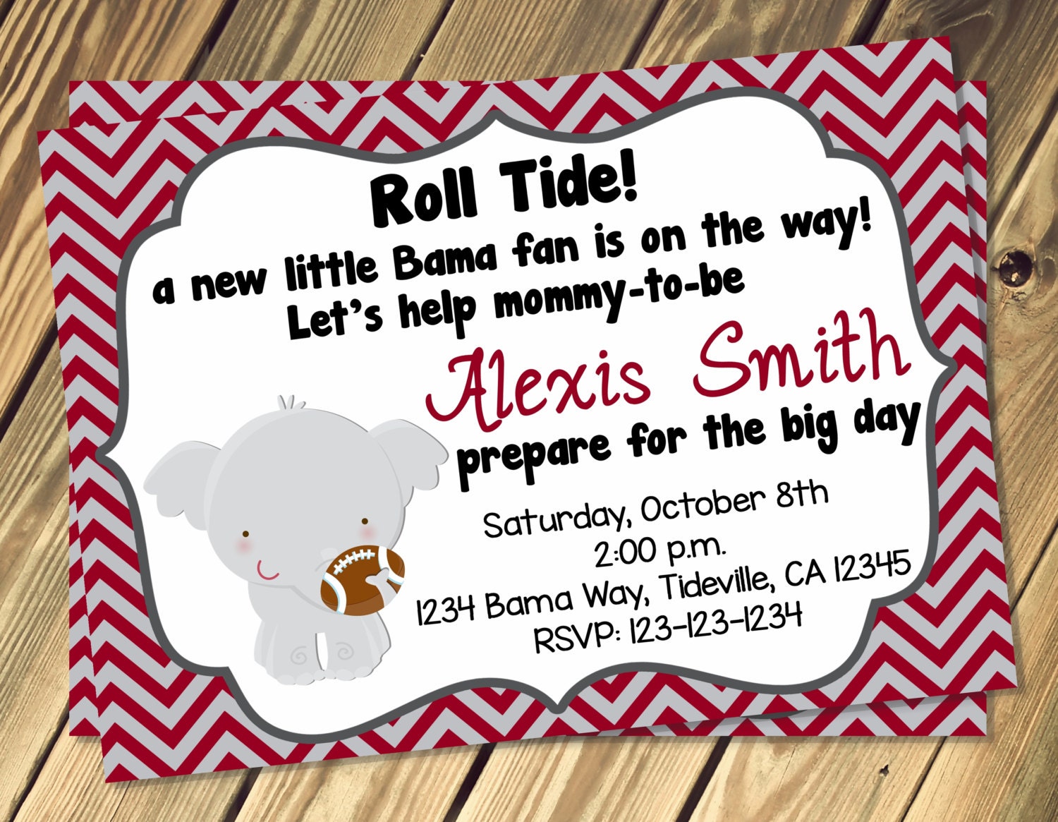 Alabama Baby Shower Invitations 2