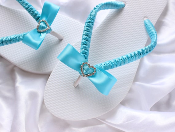 turquoise flip flops sandals