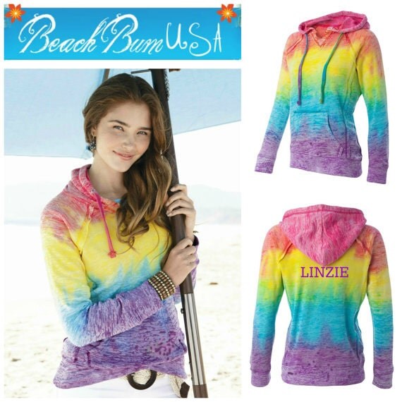 tie dye monogram sweatshirt