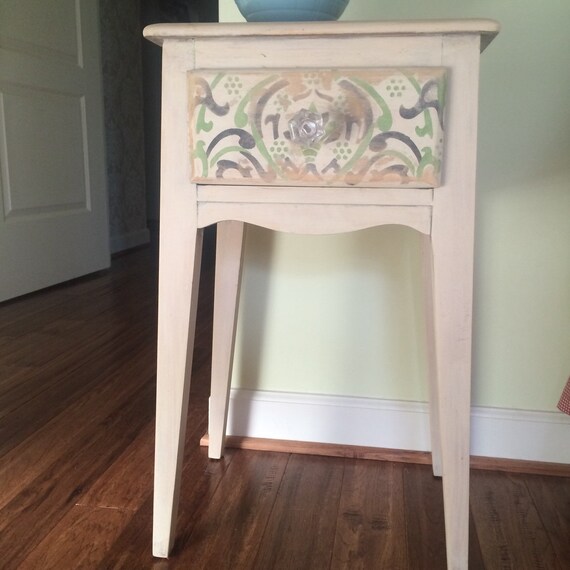 Small painted wood end table