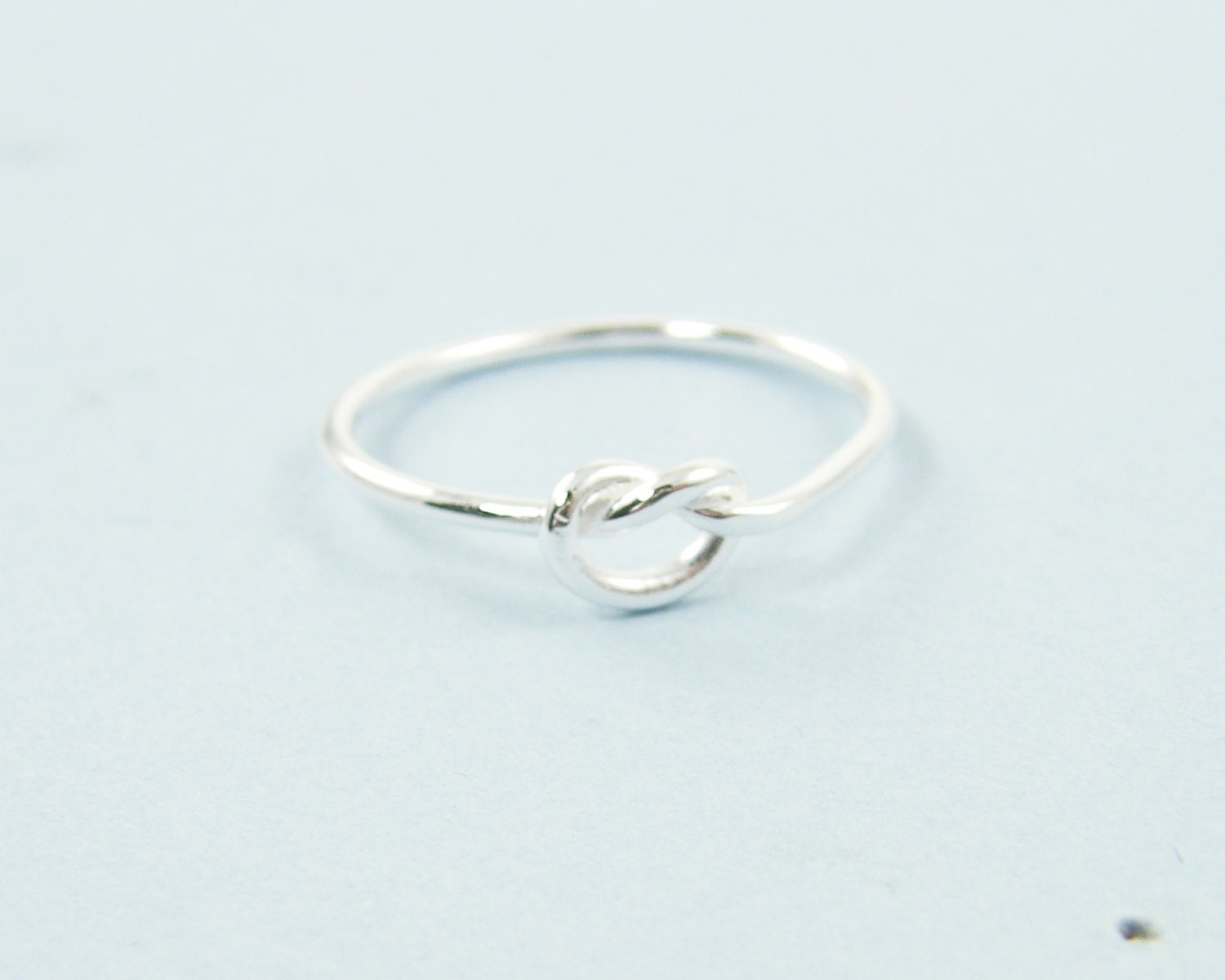Sterling Silver Love Knot Ring Small Minimalist Everyday