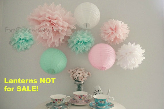Mint Pink Wedding Decoration mint wedding,Blush Pink Birthday Decor,Mint Decor,Mobile Decor,Reception,Baby Shower,Bridal Shower Il_570xn