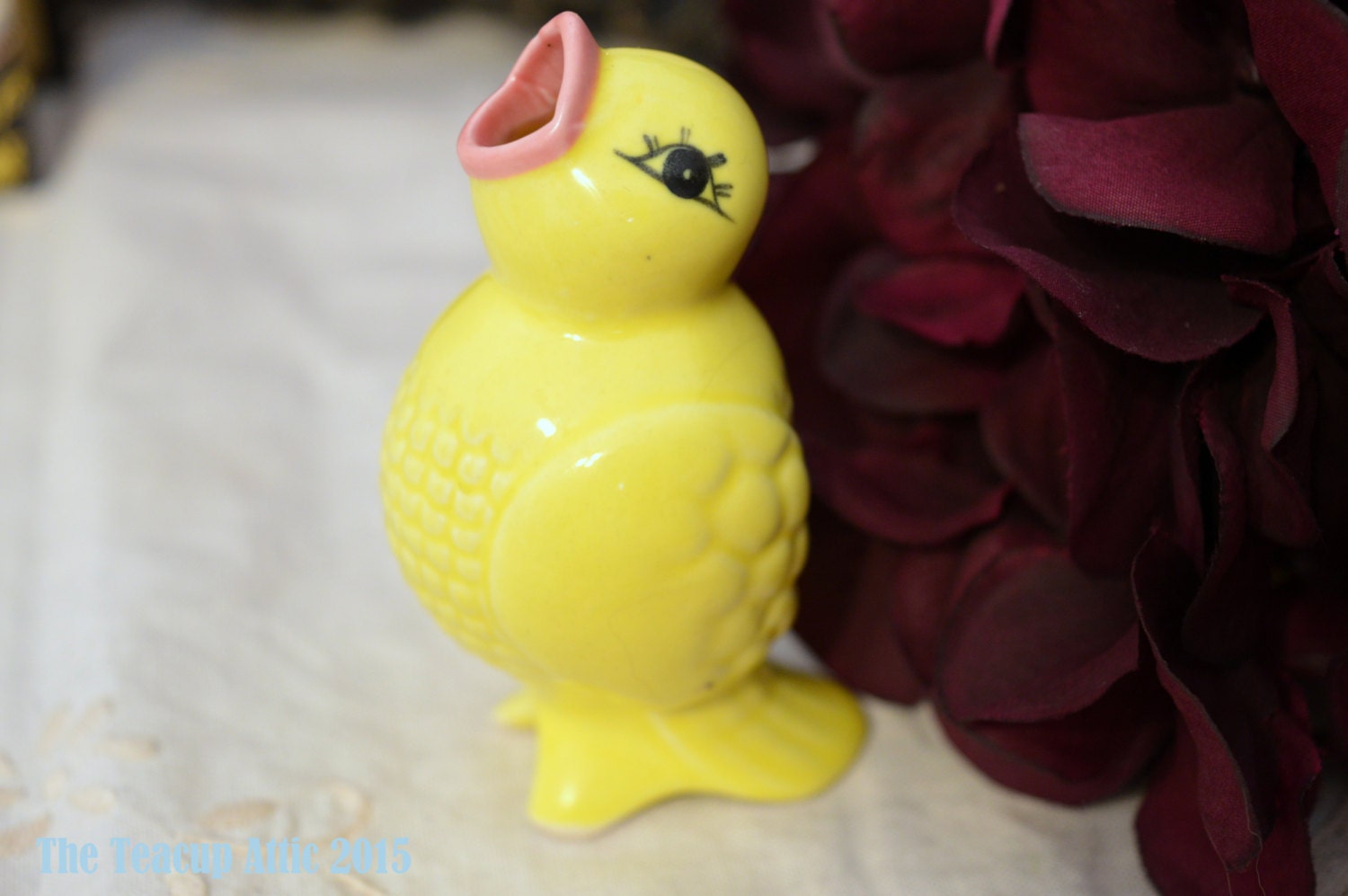 Josef’s Vintage Yellow Ceramic Pie Bird, Vintage Kitchen, Retro Kitchen