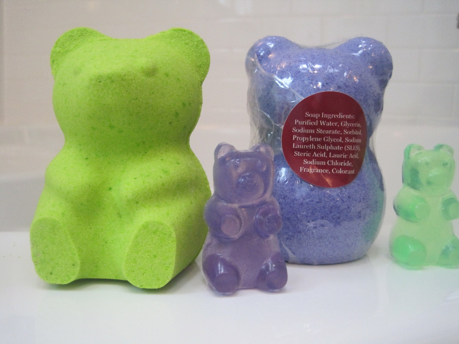 LARGE Gummy Bear bath bomb with Gummy Bear Soap Inside