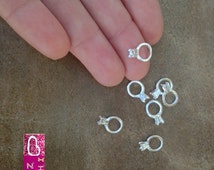 tiny wedding rings charms