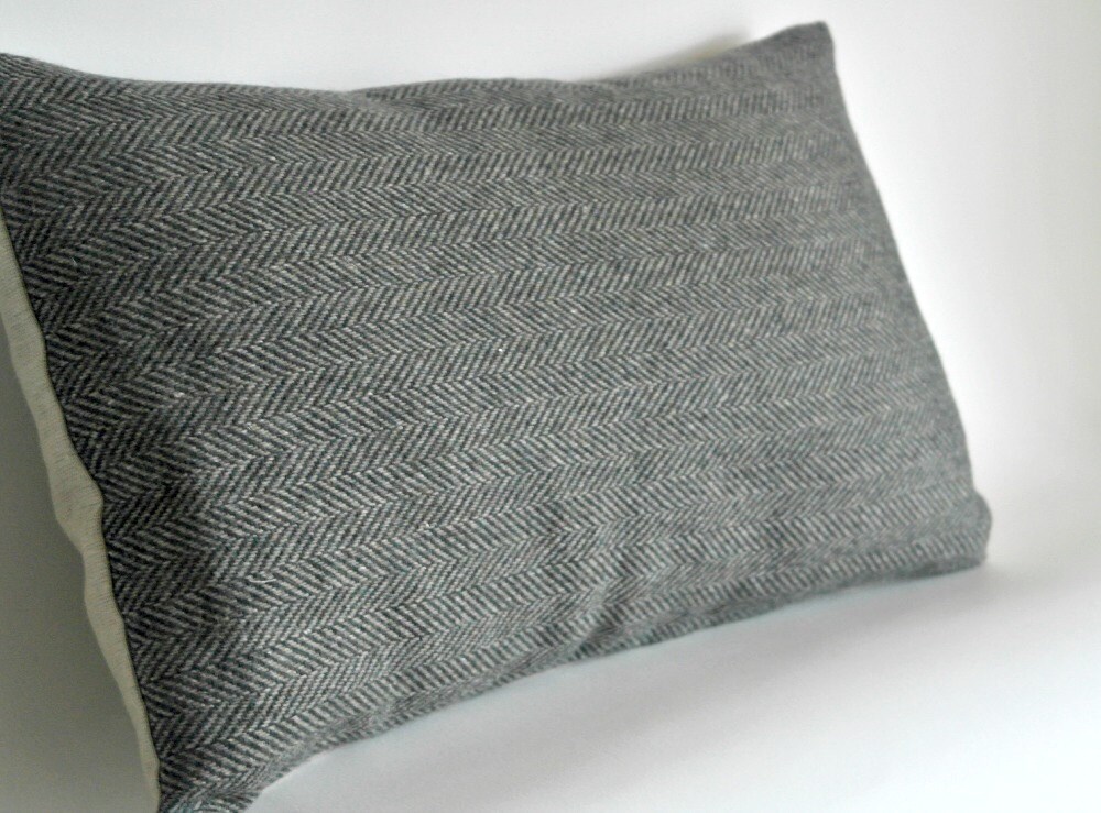 Decorative Oblong Lumbar Throw Pillow Cover Olive Green and