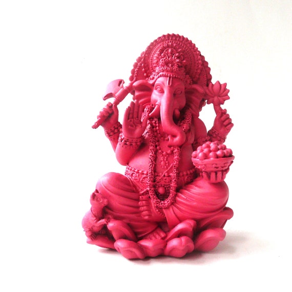 ganesha statue hindu bohemian decor magenta by nashpop on etsy ganesha statue hindu bohemian decor magenta by nashpop on etsy