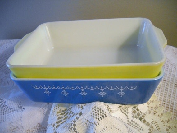 vintage pyrex blue square dish vintage pyrex blue square dish