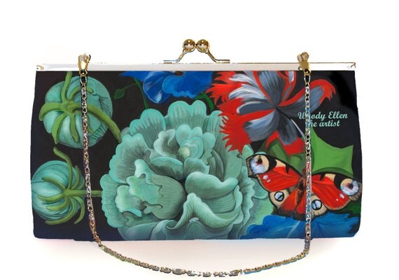 Retro clutch large,clutch bag,Burlesque,birthday gift,gifts for her,gifts for mom,Woody Ellen handbag,christmas gifts,christmas gift ideas