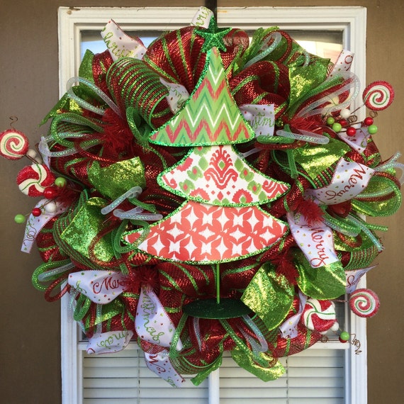 christmas tree deco mesh wreath christmas tree deco mesh wreath