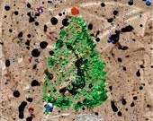 Gilded Christmas Splattered TreeArt