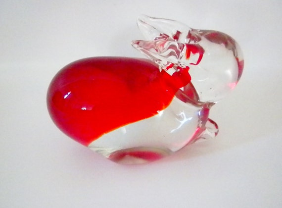 blown glass rabbit