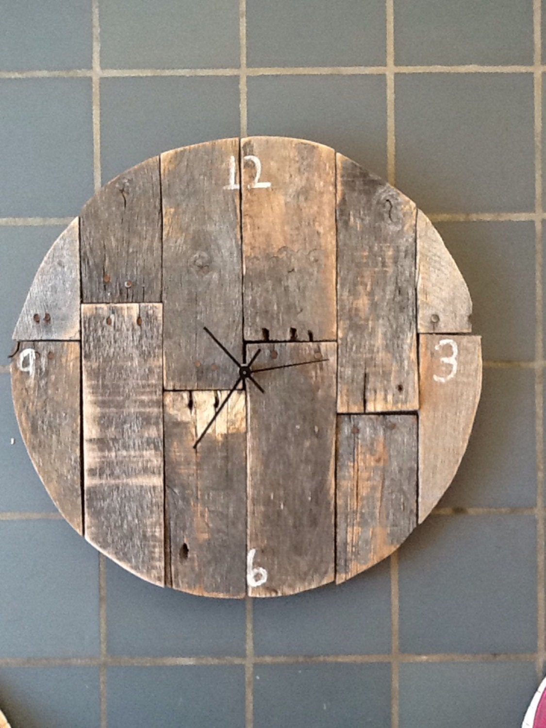 Reclaimed wood clock