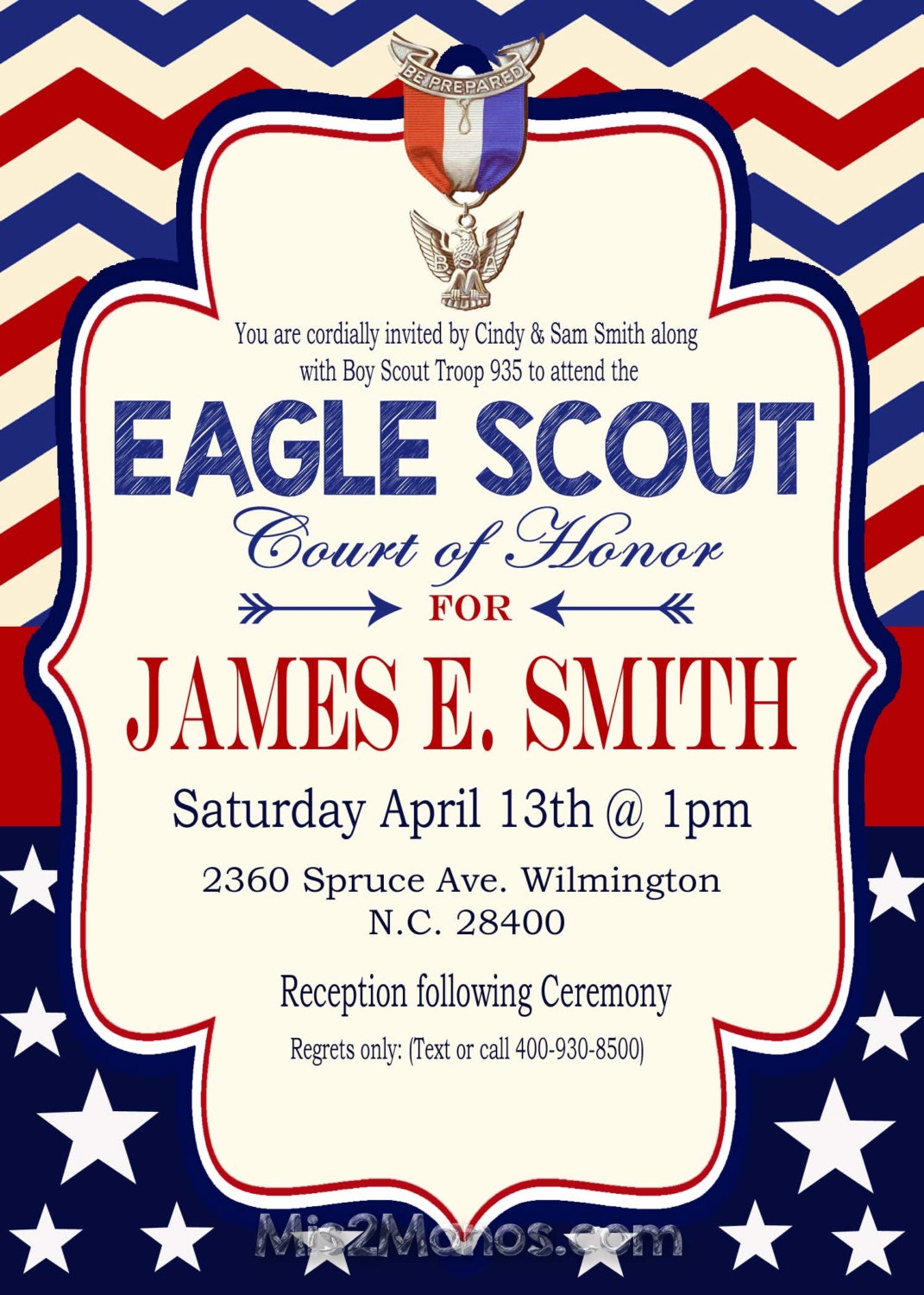 Eagle Scout Invitation Court of Honor Invitation Boy Scout
