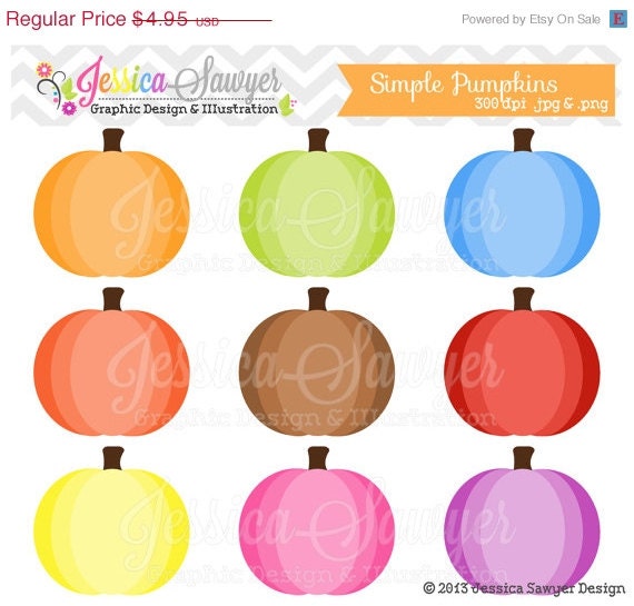 80% OFF - INSTANT DOWNLOAD, simple pumpkin clipart, fall printable pumpkins, autumn clip art, for teachers, craft projects, digital scrapboo Il_570xn