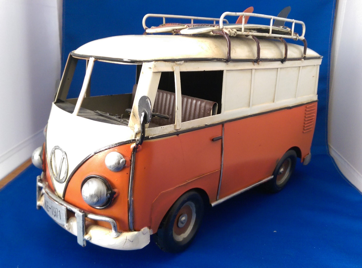 Vintage Style Replica Volkswagen Metal VW Beetle Bus Van