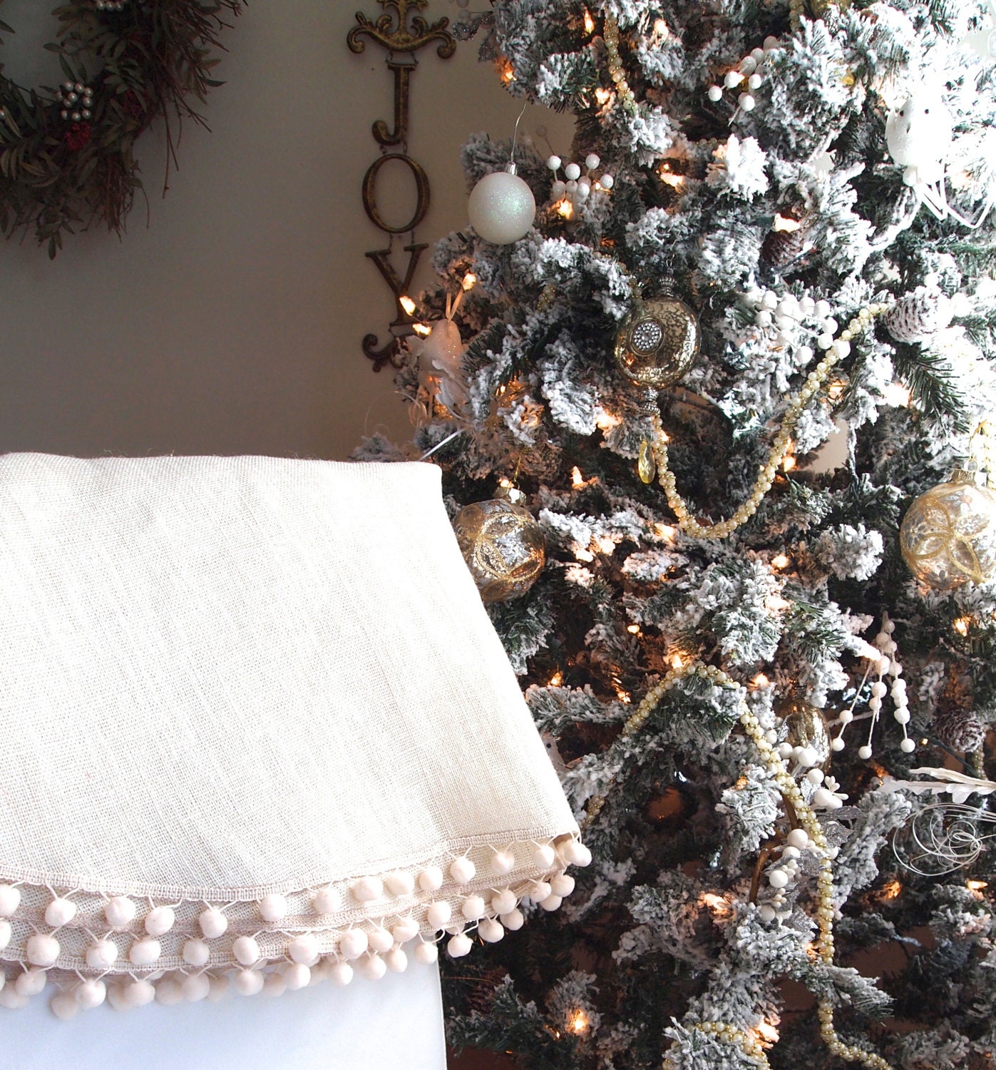 60 white burlap christmas tree skirt with by theburlapcottage 60 white burlap christmas tree skirt with by theburlapcottage