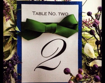 Navy table numbers | Etsy
