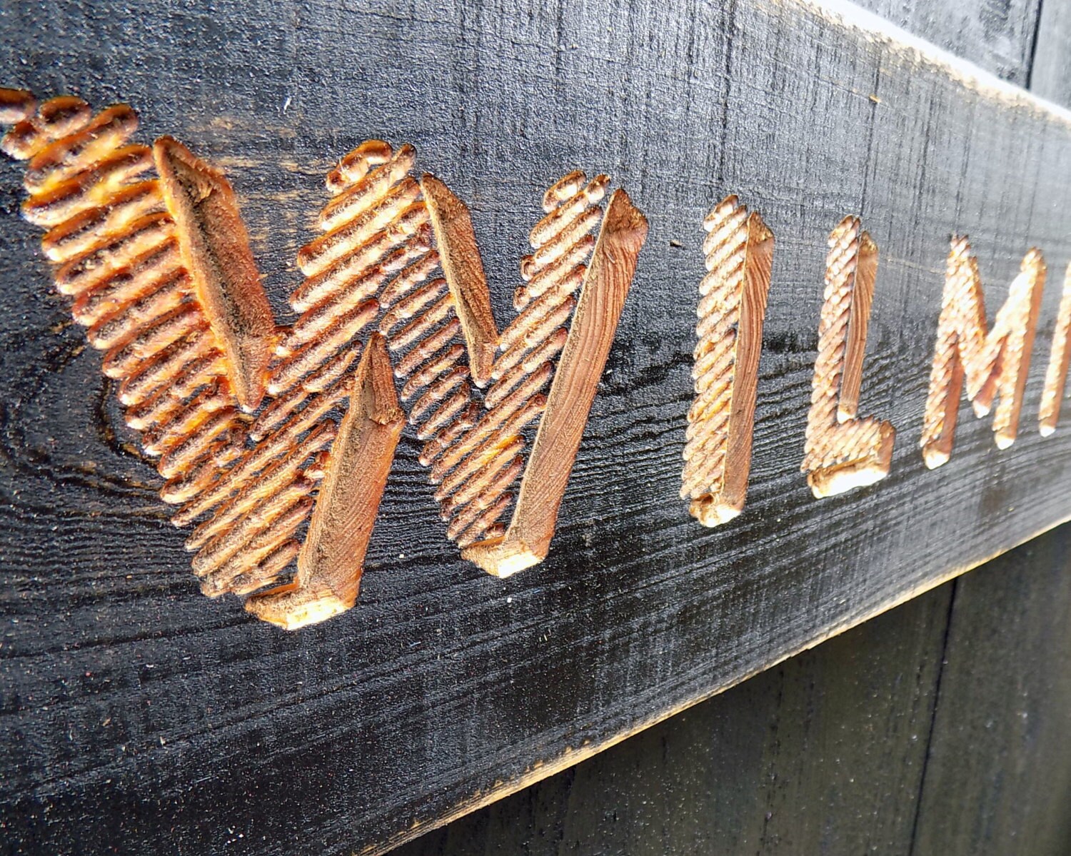 Carved Wilmington NC Sign VCarved Painted and by AmericanaSigns