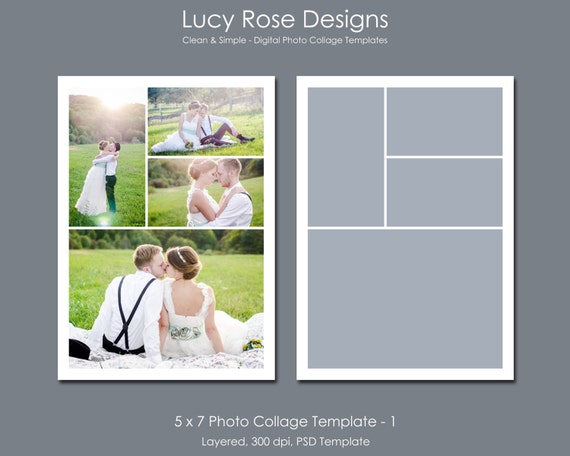 5 x 7 Photo Collage Template - 1