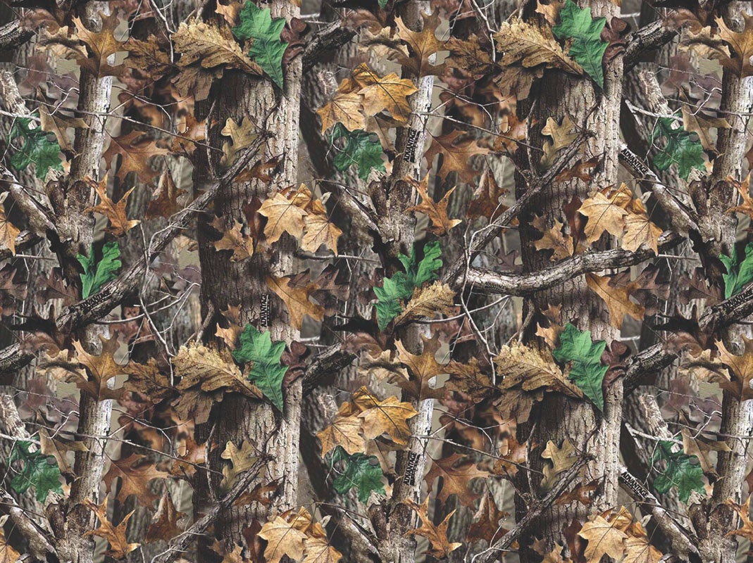 NOW IN FLANNEL Real Tree Oak Camo by Print