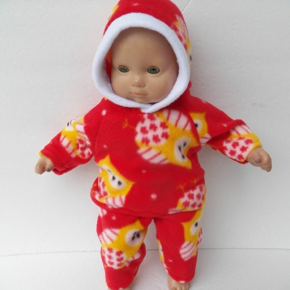 Bitty Baby Boy Clothes Red Yellow Hooded by adorabledolldesigns