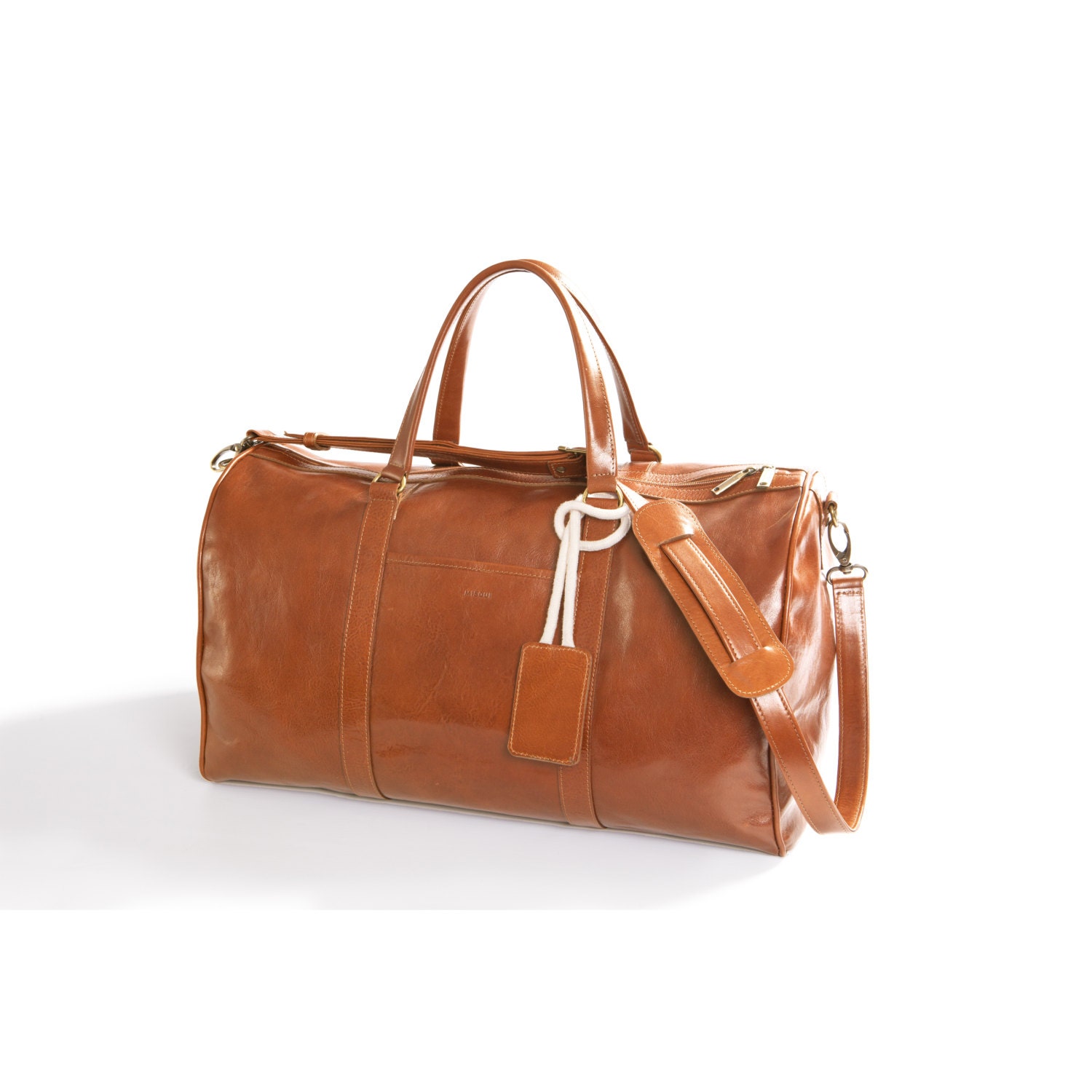 duffle bag brown leather