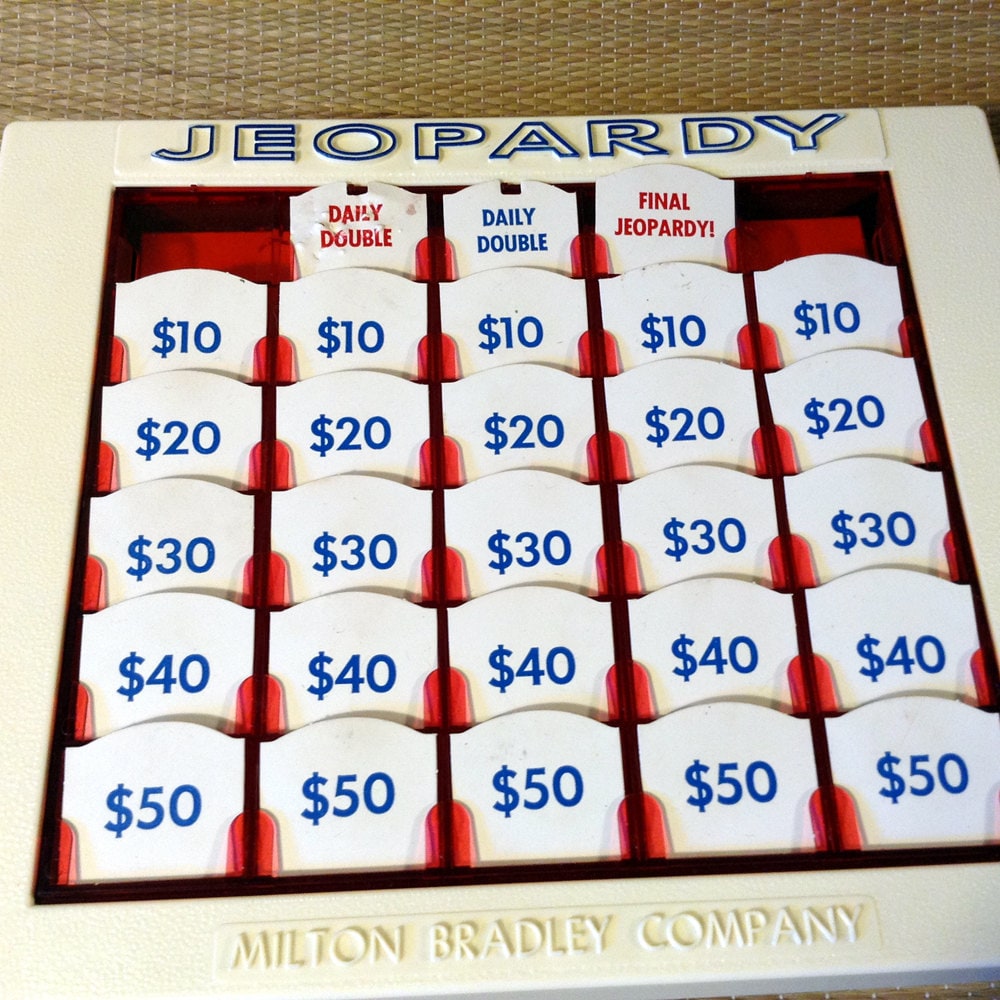 Vintage Jeopardy Game Milton Bradley 4457 Complete c.1964