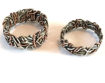 his and hers wedding rings matching wedding bands steampunk wedding ring two tone - Steampunk Wedding Rings his and hers wedding rings matching wedding bands steampunk wedding ring two tone - Steampunk Wedding Rings