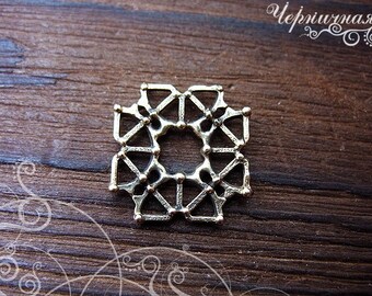 Brass Steampunk Spacer - Handmade Findings - Steampunk Grid - Brass Steampunk Findings L1466 (2)